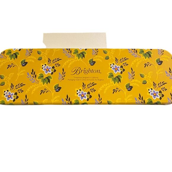 Brighton Decorative Metal Box-Box only 9 1/2 x 3 inches Small Dent See Picture - Picture 2 of 7